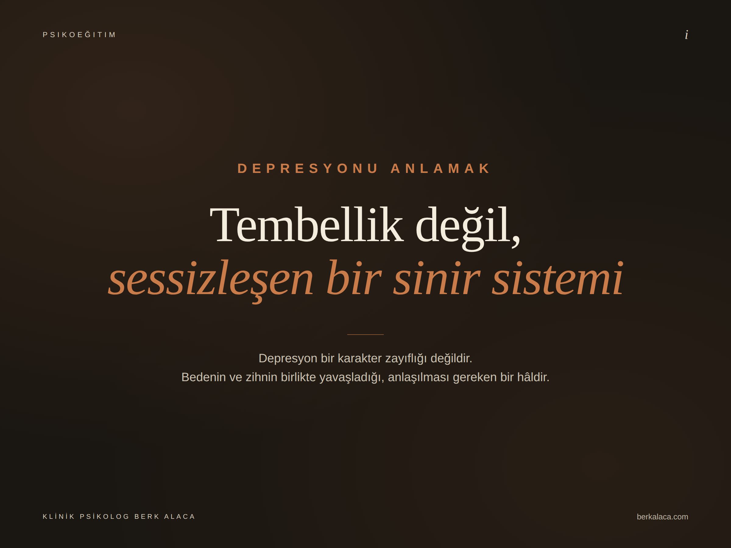 Depresyon Psikolog Berk Alaca
